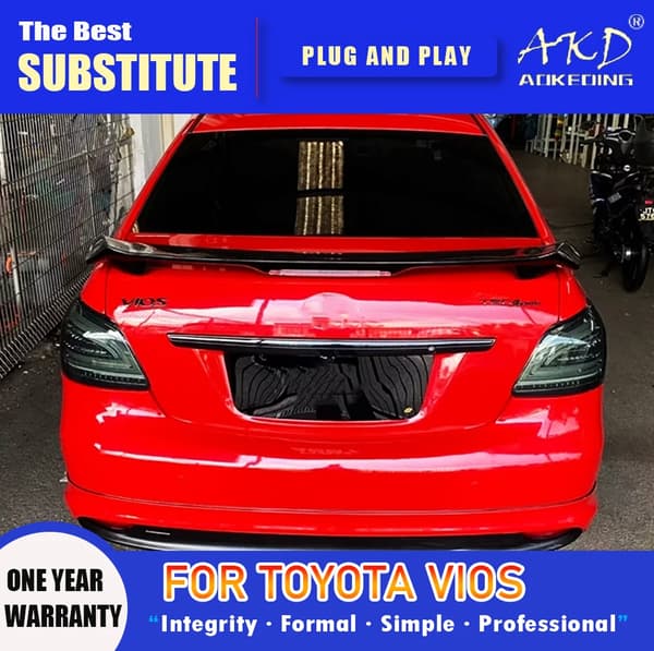 AKD Baglygter til Toyota Vios, 12V Spænding, Holdbart PP Materiale, Elfenben