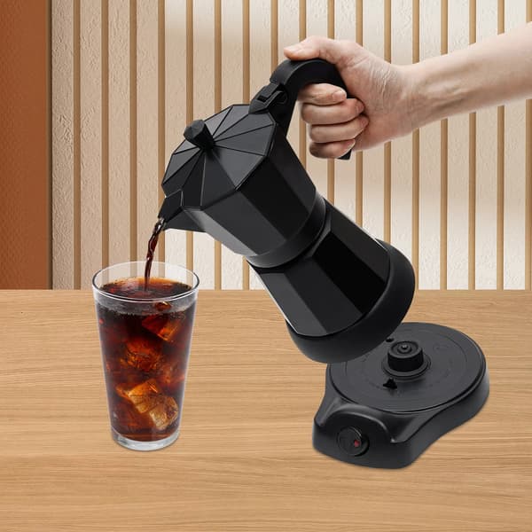 Elektrisk Moka Kande, 300ml Kapacitet, 480W Effekt, sort