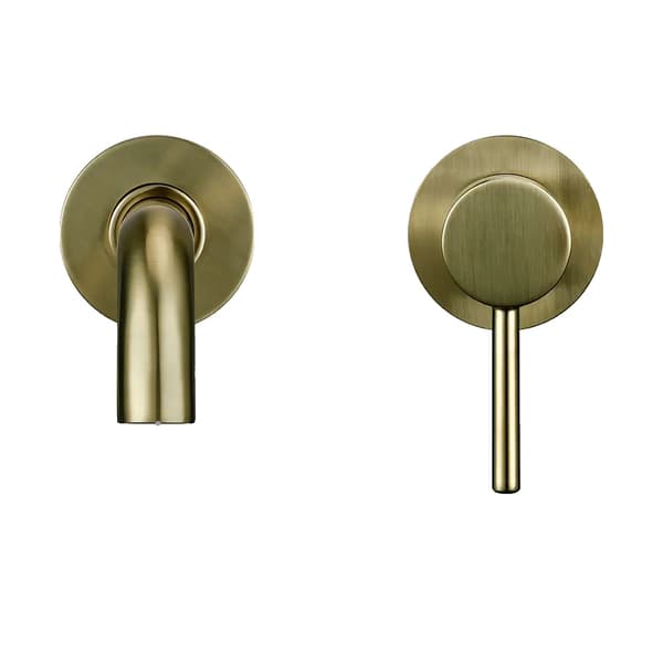 Vaskeskuffe, Væghængt, Moderne Stil, 26cm børstet guld