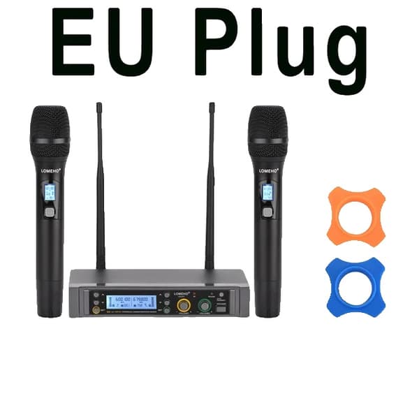 Trådlöst Mikrofon System, Dubbelkanal, Dynamisk Prestanda, EU-kontakt 500MHz