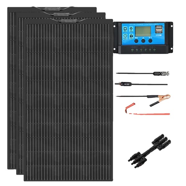 Solpanelpaket, flexibla, laddningskontrollkabel,360W solkit