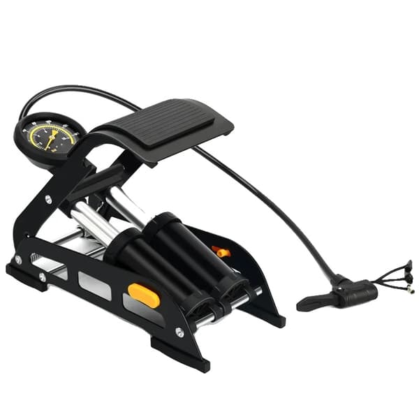Cykelpump, Högtryck 160 PSI, Dubbelventilskompatibilitet, svart