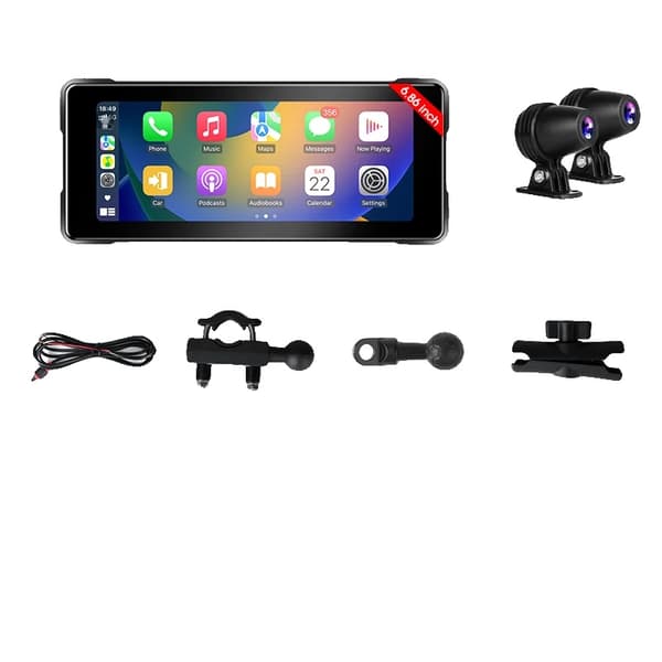 GPS-navigationsenhet, trådlös CarPlay, Android Auto-kompatibilitet, 1080P DVR, Ingen