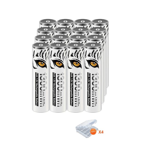 AAA Uppladdningsbart Batteri, Litiumjon, Miljövänlig Design, 16 AAA