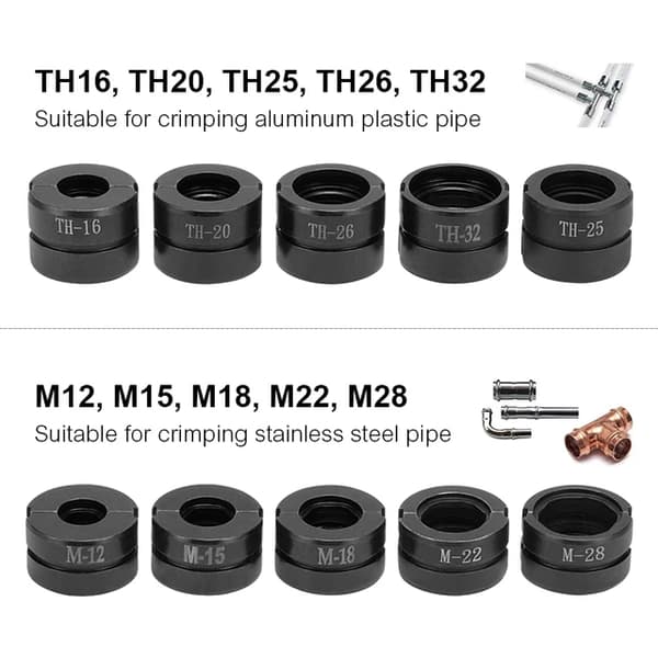 Hydraulisk Rörpressningskäftar, Pex Fittings Kompatibilitet, Cooper Cube Pressformar, TH och M