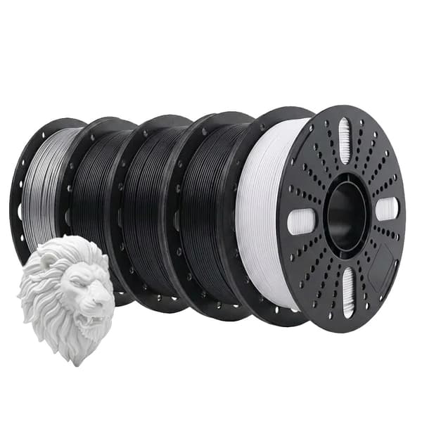 3D-printer filament, PETG-material, 1,75 mm diameter, PETG-3BK-1WT-1GY