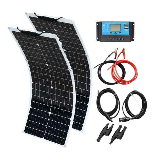 Solpanelkit, 50W - 100W effekt, monokrystallinsk silicium, fleksibelt design, 24V 100W Solarkit