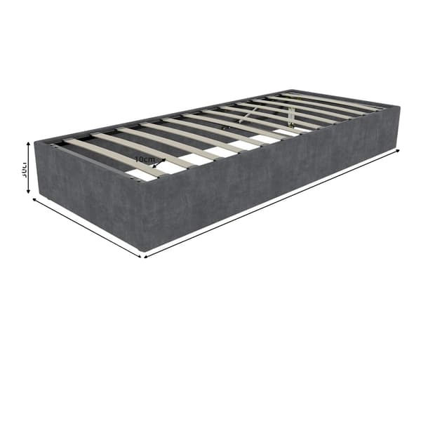 Sengestel, Moderne Design, Robust og Holdbar Struktur, Grå, 90x200cm