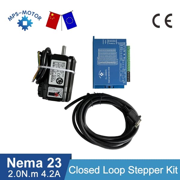 Lukket Sløjfe Steppermotor, 2Nm Holdemoment, 1000 PPR Encoder, 8mm