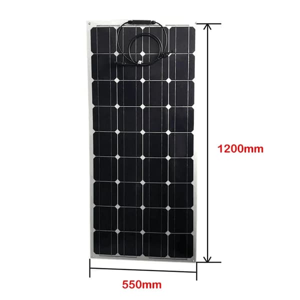 Solpanel, flexibel design, CE -certifierad,1200x550mm-PET