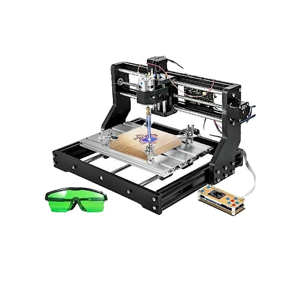 CNC-jyrsin kaivertaja Lasermoduulilla - 3 Akselia, USB-portti, GRBL-ohjauslevy ja Offline-ohjain 3018 PRO Basic