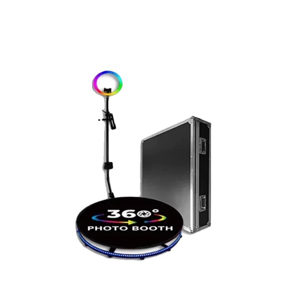 360 Fotoboks, RGB Ringlys, Tilpasset Logo Support, 60cm, EU