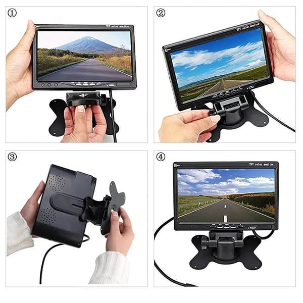 Fordons Backkamera, Trådlös HD LCD-skärm, Nattsyn
