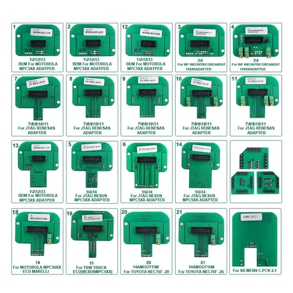 BDM Frame Adapter, 22-dels sæt, Aluminium konstruktion, 22PCS Adaptere