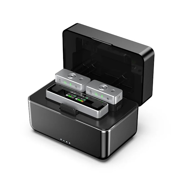 Trådløst Dual-Channel Mikrofonsystem, 100m Rækkevidde, 20-Timers Batterilevetid,U-Mik U-Mic U-Mic
