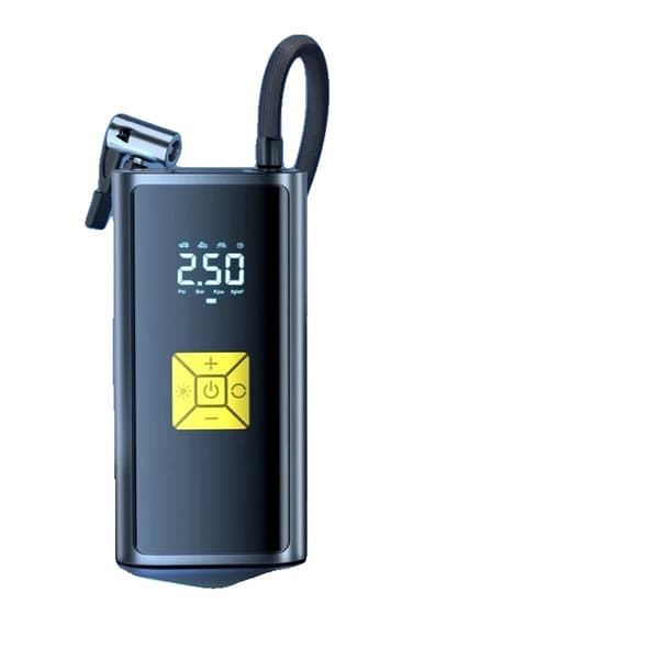 Bärbar Trådlös Luftpump, Däcktryckövervakning, Nödbelysning LED, 6000mAh, Batteridriven
