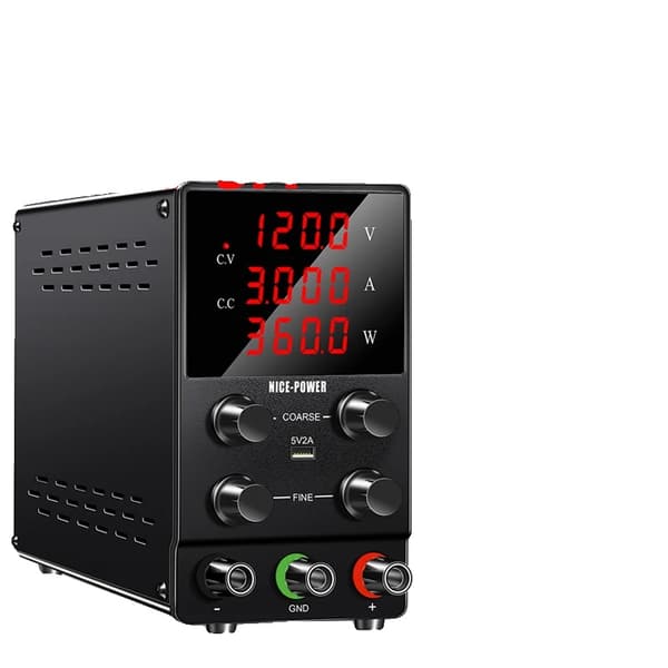 DC Strømforsyning, 30V Udgange, 10A Strøm, (120V3A)sort