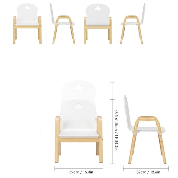 Børnestole, Justerbar Højde, Træmateriale