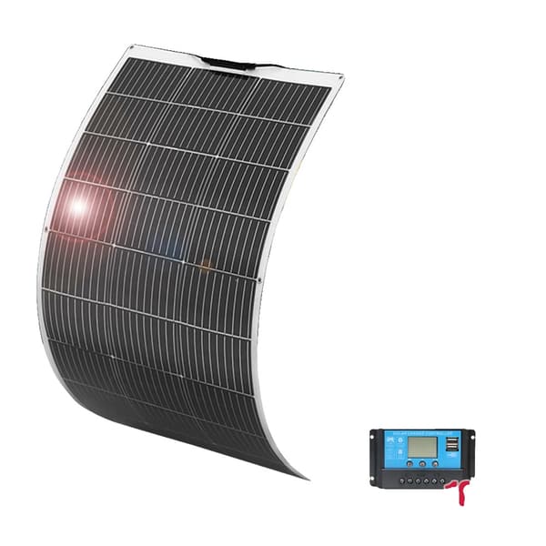 Solpanelssystem, 200W kapacitet, hög effektivitet, 12V 100W solkit