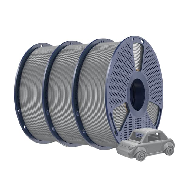 3D-printer filament, PETG-material, 1,75 mm diameter, 3KG Grå
