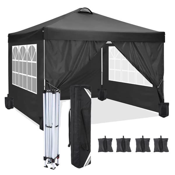 Gazebo, Vandtæt, Sammenklappelig, Sort