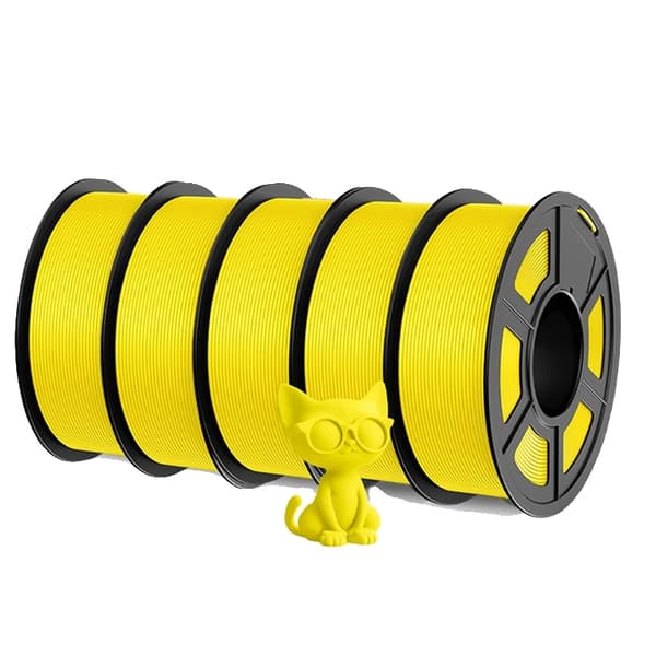 3D-printer filament, højhastigheds, miljøvenligt materiale, 5Gul