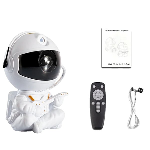 Galaxiprojektor, Nebulaeffekt, USB-driven, Vit gitarr