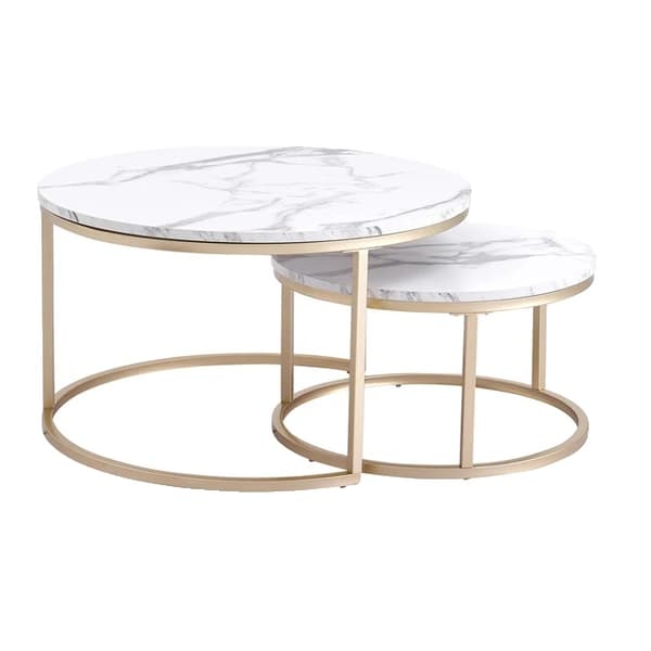 Kaffebord, Pladsbesparende Design, Elegant Æstetik, 80cm og 60cm