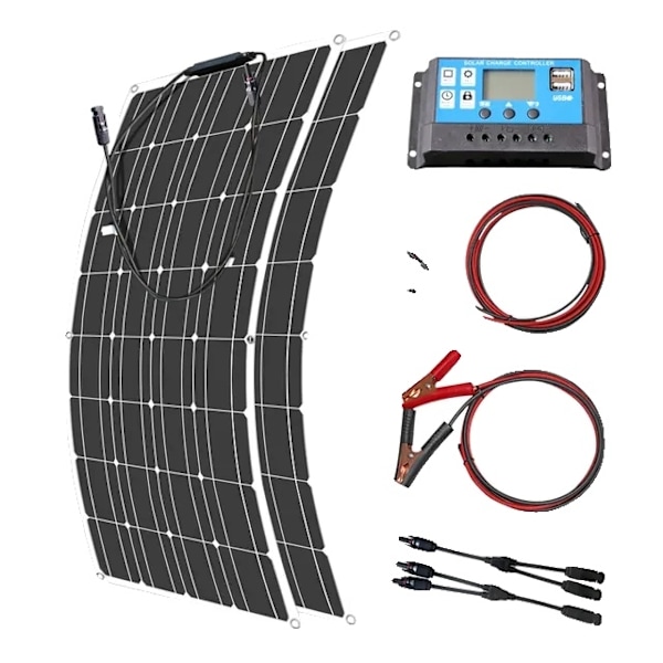 Solcelle, Bøjelig, Vandtæt, 200W Solar Kit 200W Solar Kit 200w Solar Kit