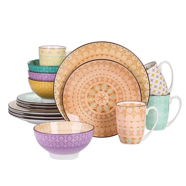 Servisesæt, Porcelæn, Elegant Design, 16-dele