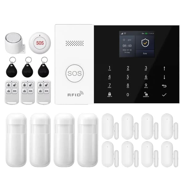 Säkerhetslarmssystem, Trådlöst, Smart Hem Kompatibelt, 4G WiFi Kit E, EU Plug-a
