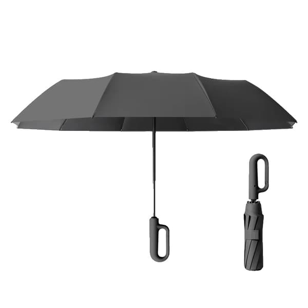 Paraply, Vindmodstand, UV-blokering, jern-c, 8K-c, sort-125CM