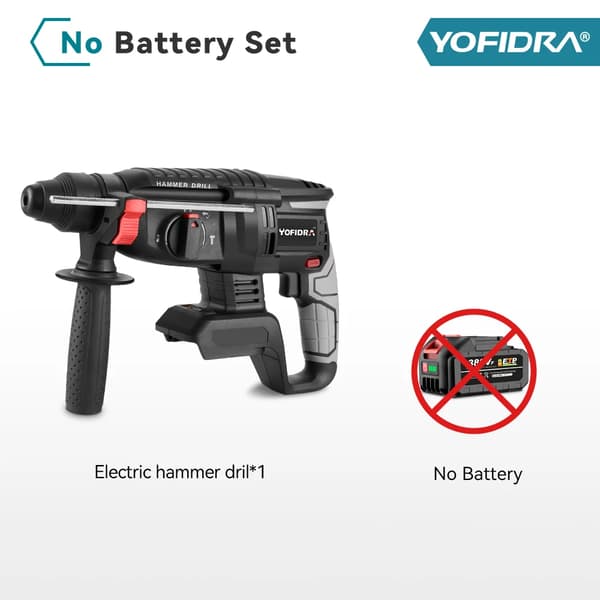 Rotationshammare, borstlös motor, multifunktionell kapacitet, Ingen batterialternativ 1, EU