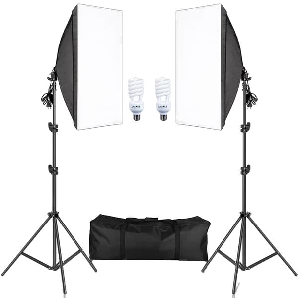 Fotobelysningssatser, Softbox-belysning, Professionellt ljussystem