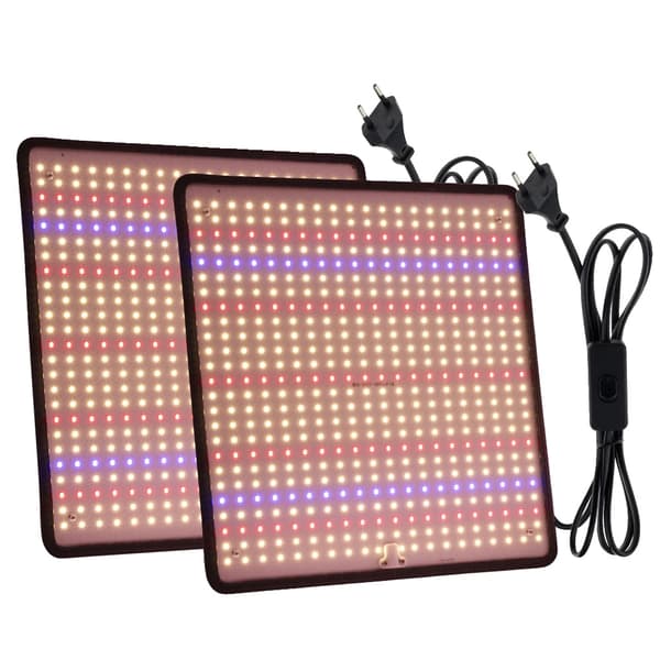 LED-växtljus, fullspektrum, effektiv värmeavledning, 2Pcs