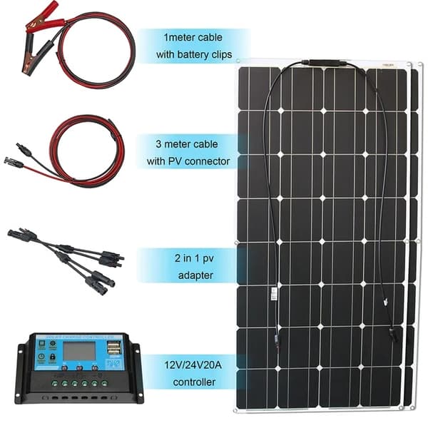 Flexibel solpanel, 1000W, 12V/24V