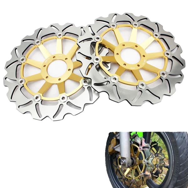 Bremse skiver, 296mm diameter, højtydende rustfrit stål, Guld ZC