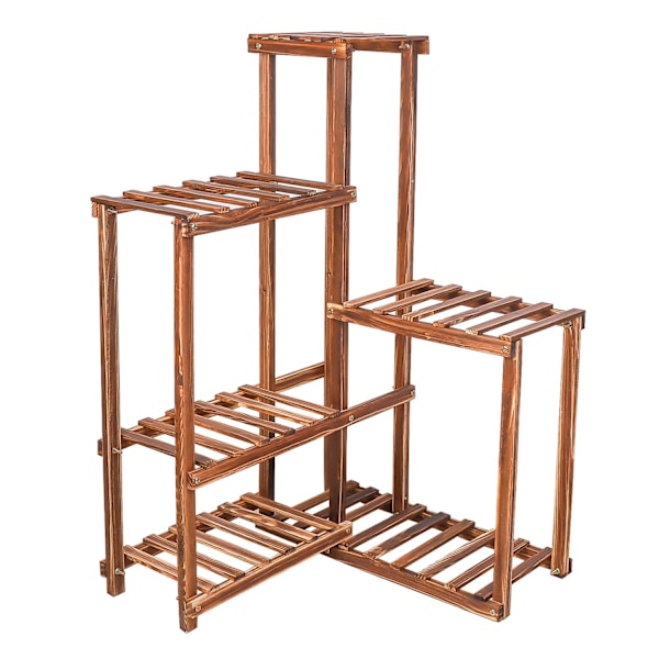 Trä Plantställning, 6 Nivåer, Inomhus/Utomhus Auburn
