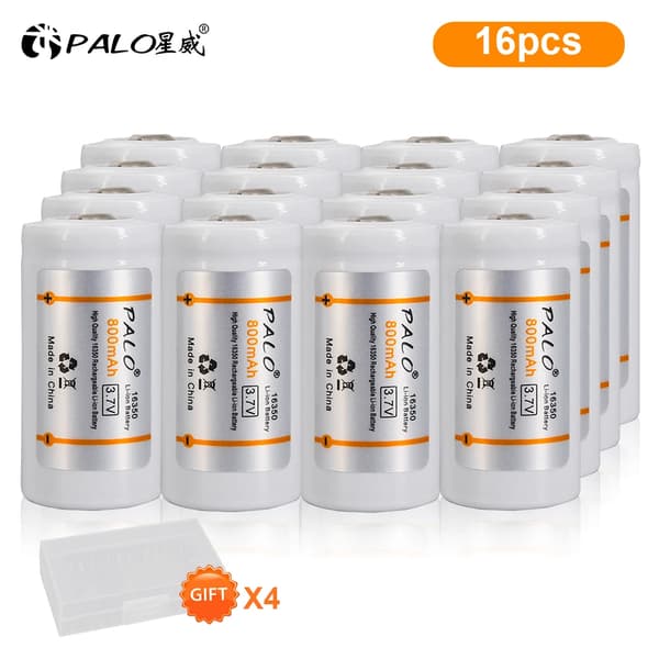Litiumjonbatteri, 800mAh kapacitet, uppladdningsbar design, 16 PCS