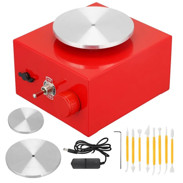 Drejskiva, Gör-det-själv-hantverk, Elektrisk keramikmaskin, EU-kontakt 220V EU Plug 220V EU PLUG 220V