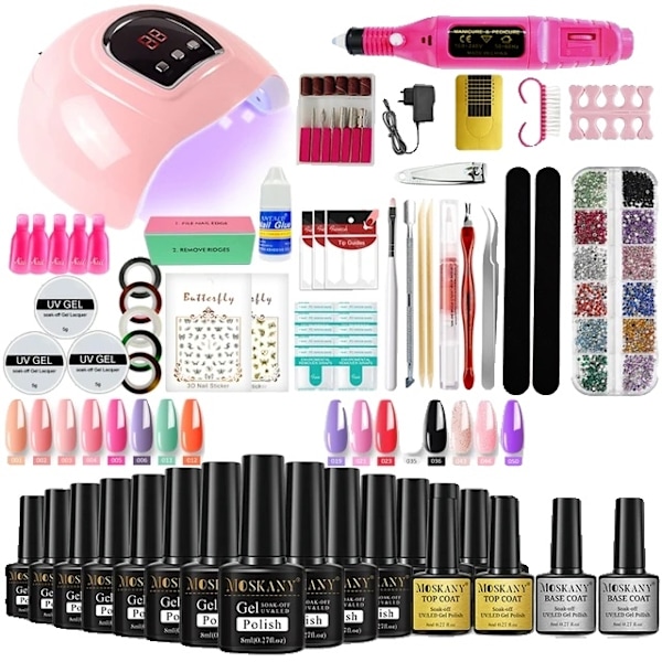 Poly Nail Gel -sarja, Nopeasti rakentavat pidennykset, UV LED -lamppu, Kynsisetti-10 Nail set-10 Nail set-10