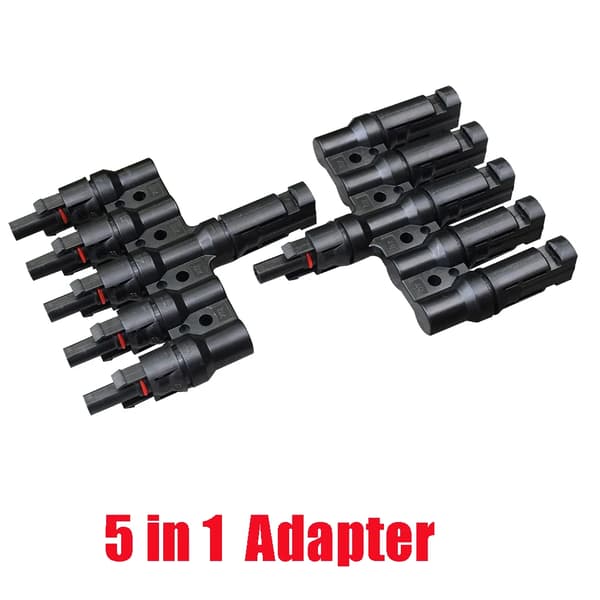 Solpanelanslutning, 2 i 1-adapter, parallellkoppling, 1par 5 i 1-adapter