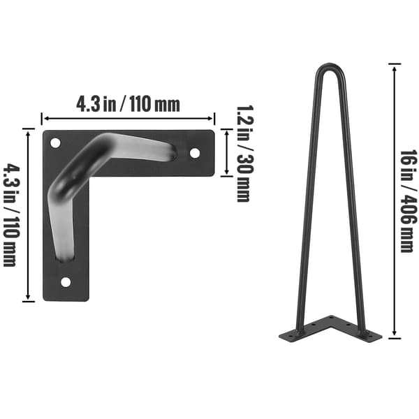 Møbelben, Heavy Duty, Justerbart Design, 16