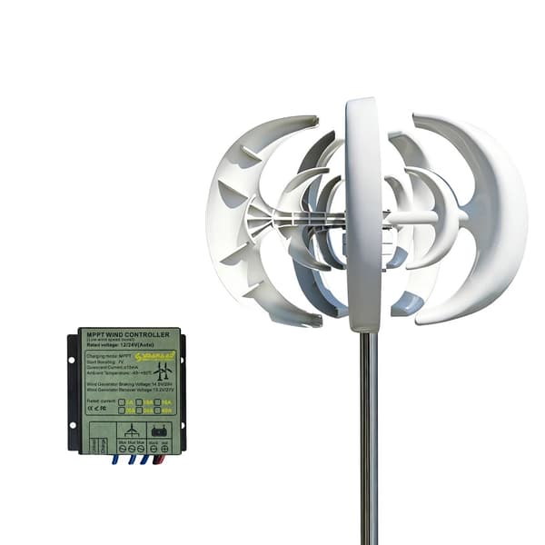 Vertikal Vindkraftgenerator, Hög Effektivitet, Hållbar Design, Gratis Mppt Controller, 1000W, 12V