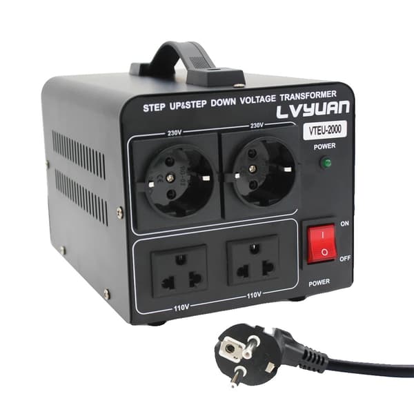 Spændingstransformer, Op/ned, 5000W Effektvurdering, VTEU-2000
