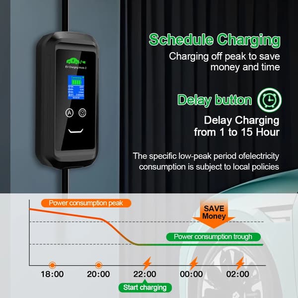 EV-laddare, Smart App-kontroll, Justerbar ström, APP 16A 3P 11KW 5M-a, TYPE2