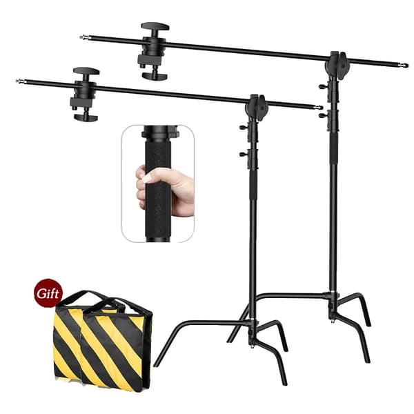 Fotografi C-Stand, Hopfällbar design, Rostfritt stålkonstruktion