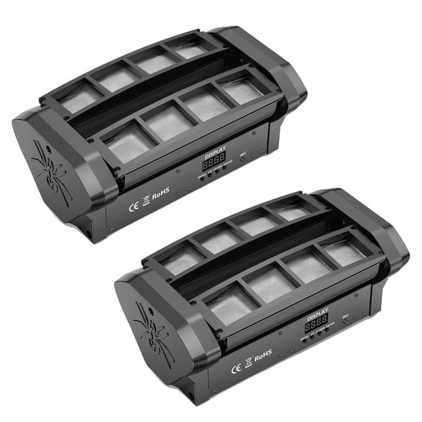 Scenljuseffekter, 8 LED-lampor, Dynamisk Multi-Strålkontroll, 2ST, EU Kontakt