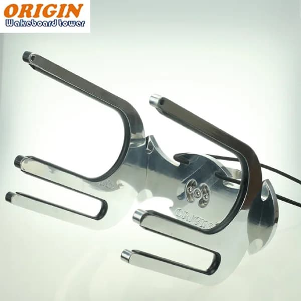 Wakeboard Tower Rack, Holder 1 Wakeboard og 1 Kneeboard, Glansfuld Sort Finish, Skinnende poleret