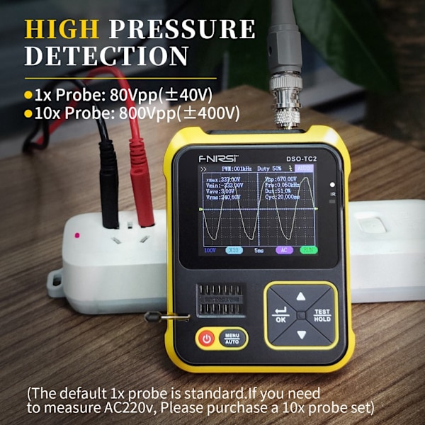 Transportabel Digital Oscilloskop Transistor Tester - FNIRSI DSO-TC2/DSO-TC3 Multifunktions Multimeter DSO-TC3 High